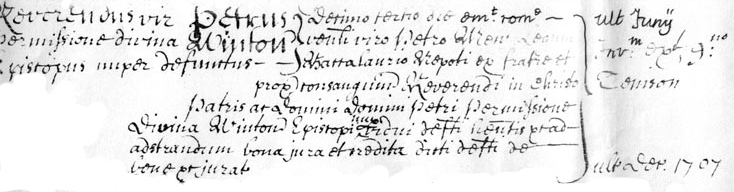 Will and list of debts of John Winn IVISON